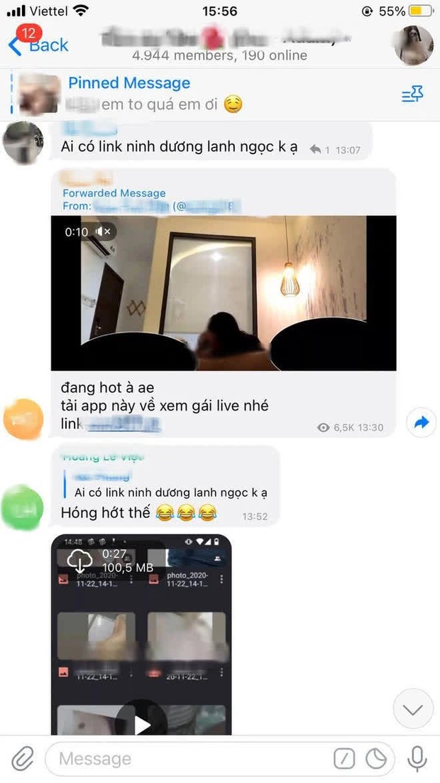 Cảnh báo: Nhiều group mại dâm nhạy cảm trên Telegram lừa đảo share link clip nóng giả Ninh Dương Lan Ngọc - Ảnh 2.