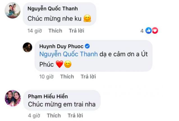 Con trai Lê Giang thông báo bà xã hơn 8 tuổi mang thai con đầu lòng, Ưng Hoàng Phúc và loạt sao Vbiz nô nức chúc mừng - Ảnh 3.