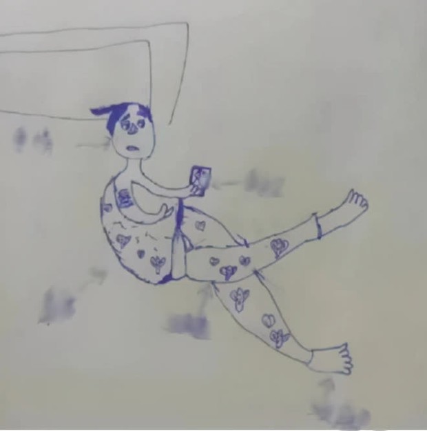 Đề bài: Vẽ tư thế ngủ của mẹ, cậu nhóc đưa ra sản phẩm khiến mẹ ngượng tím mặt, giáo viên cũng phải cạn lời - Ảnh 1.