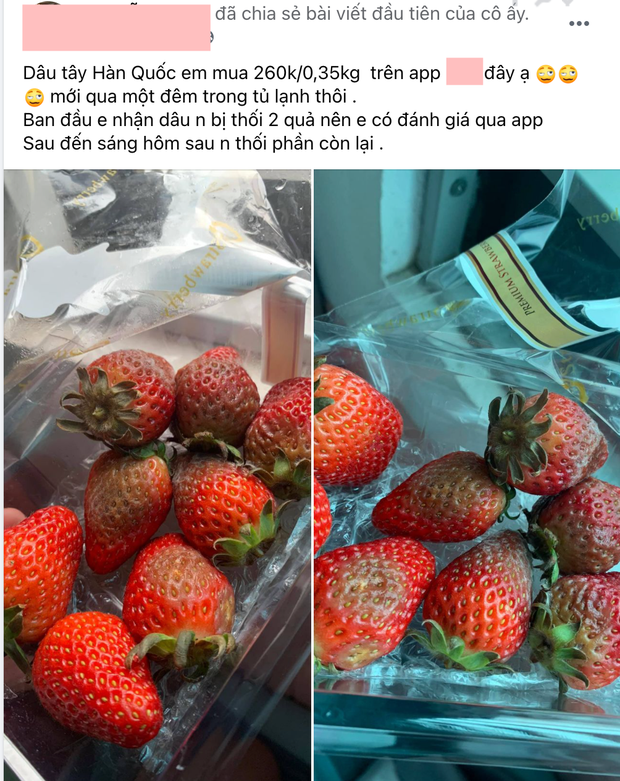 Order dâu tây Hàn Quốc qua mạng, cô gái nhận về cái kết đắng khi quả nào cũng đen thui như tiền đồ chị Dậu - Ảnh 1. Order dâu tây Hàn Quốc qua mạng, cô gái nhận về cái kết đắng khi quả nào cũng đen thui như tiền đồ chị Dậu - Ảnh 1.