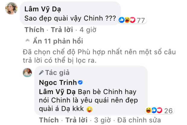 Lâm Vỹ Dạ mon men hỏi Ngọc Trinh bí quyết đẹp quài dù bằng tuổi, chính chủ phản ứng gì mà netizen thả haha đầy thế? - Ảnh 2. Lâm Vỹ Dạ mon men hỏi Ngọc Trinh bí quyết đẹp quài dù bằng tuổi, chính chủ phản ứng gì mà netizen thả haha đầy thế? - Ảnh 2.