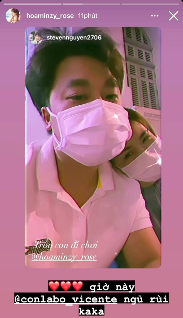 Vợ chồng Hoà Minzy phát “cẩu lương” cuối tuần, xả vai bỉm sữa là hoá couple nhí nhố đến mức quản lý phải “mắc mệt” - Ảnh 2. Vợ chồng Hoà Minzy phát “cẩu lương” cuối tuần, xả vai bỉm sữa là hoá couple nhí nhố đến mức quản lý phải “mắc mệt” - Ảnh 2.