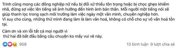 Thái Trinh vạch trần nhân viên quay phim quấy rối cô với lời lẽ thô tục: Sàm sỡ bằng lời cũng vô đạo đức không kém gì hành động - Ảnh 3.