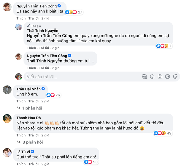 Hari Won và sao Việt đồng loạt đứng về phía Thái Trinh trước vụ quấy rối, Tiến Công có mặt ở phim trường phản ứng ra sao? - Ảnh 3. Hari Won và sao Việt đồng loạt đứng về phía Thái Trinh trước vụ quấy rối, Tiến Công có mặt ở phim trường phản ứng ra sao? - Ảnh 3.