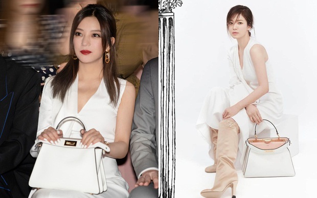 Triệu Vy lại bị Song Hye Kyo lấn lướt khi đụng nguyên cả cây hàng hiệu, từ nhan sắc đến vóc dáng đều gây thất vọng - Ảnh 5. Triệu Vy lại bị Song Hye Kyo lấn lướt khi đụng nguyên cả cây hàng hiệu, từ nhan sắc đến vóc dáng đều gây thất vọng - Ảnh 5.