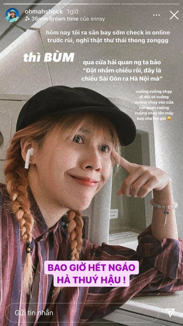 Hậu Hoàng mất 1,6 triệu vì đặt vé máy bay lộn chiều, tự giận mình mà cũng xinh nên được tha thứ  - Ảnh 2.