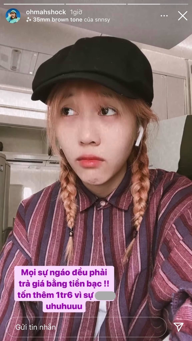 Hậu Hoàng mất 1,6 triệu vì đặt vé máy bay lộn chiều, tự giận mình mà cũng xinh nên được tha thứ  - Ảnh 3.