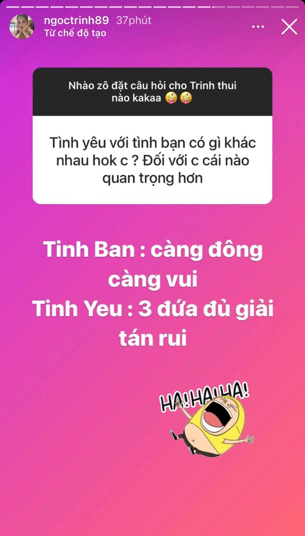 Giữa đêm Ngọc Trinh mở chuyên mục hỏi gì đáp tất: Trả lời 1001 câu hỏi từ dao kéo, trà xanh đến cả chuyện 18+? - Ảnh 6.