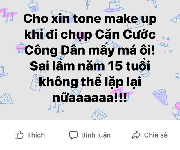 Cô gái lên mạng xin tone makeup để làm căn cước công dân, không muốn lặp lại sai lầm năm 15 tuổi - Ảnh 1.