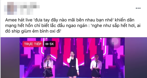 Bùng nổ tranh cãi AMEE hát live Tình Bạn Diệu Kỳ đuối sức như đọc truyện ma, nhưng nghe trực tiếp có tệ như trên sóng livestream? - Ảnh 1.