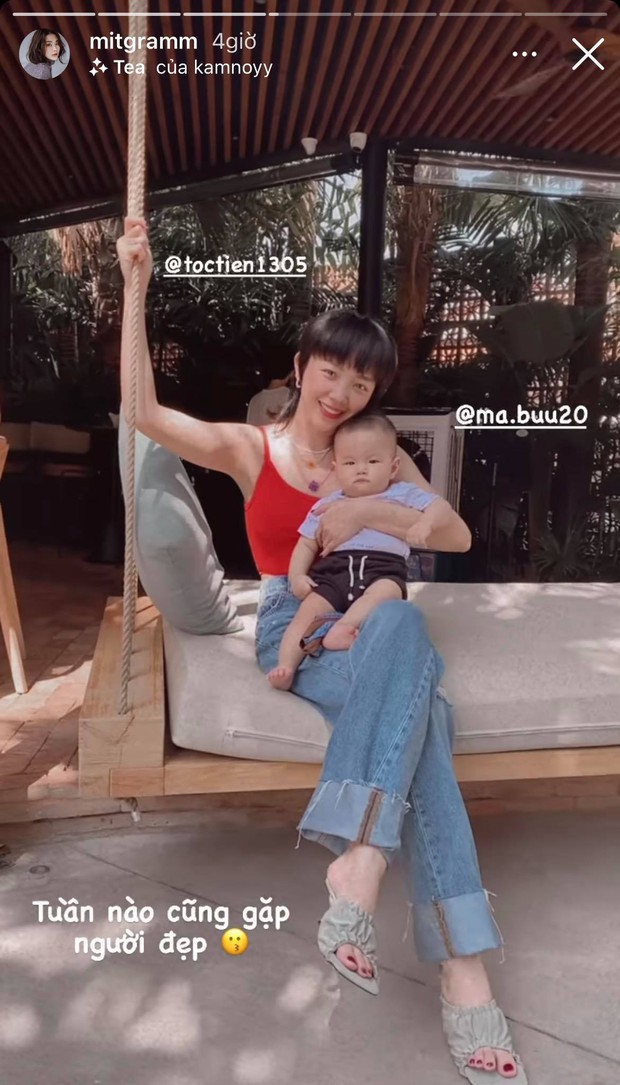 Lấy chồng rồi mà vẫn “chill” là thế nào? Xem 7749 hoạt động của Tóc Tiên bên hội mẹ bỉm vào cuối tuần là rõ! - Ảnh 4. Lấy chồng rồi mà vẫn “chill” là thế nào? Xem 7749 hoạt động của Tóc Tiên bên hội mẹ bỉm vào cuối tuần là rõ! - Ảnh 4.