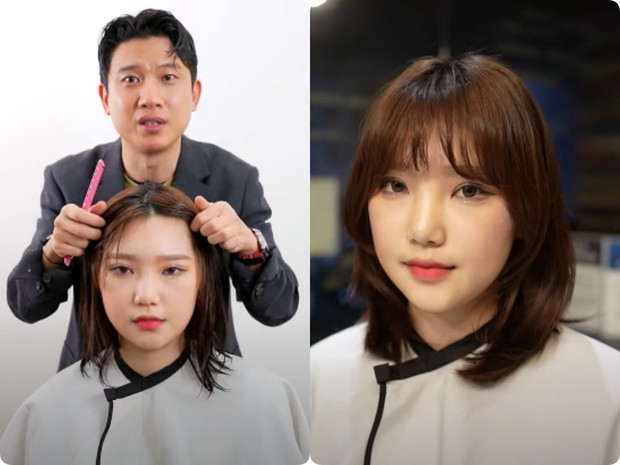 Thợ làm tóc người Hàn chỉ ra kiểu tóc chân ái cho nàng mặt bánh bao, trán ngắn: Vài đường kéo cũng đủ biến hình xinh như mộng - Ảnh 10.