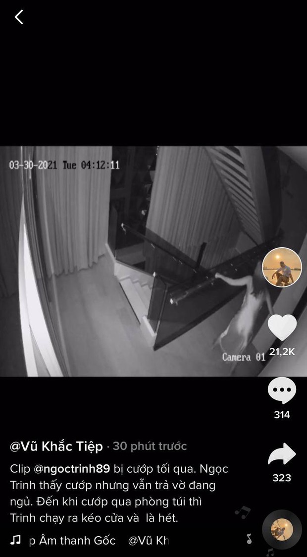 Vũ Khắc Tiệp tung clip CCTV đêm Ngọc Trinh bị mất cắp: Giả vờ ngủ đến lúc trộm sang phòng túi mới chạy vội la hét - Ảnh 3.