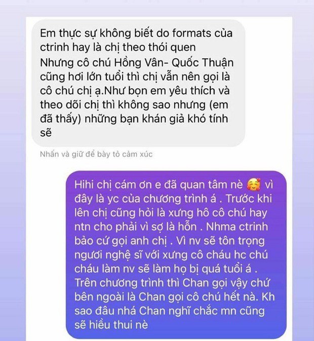 Bị góp ý vì xưng hô thiếu tôn trọng với MC lớn tuổi trên sóng truyền hình, vợ trẻ streamer giàu nhất Việt Nam phản pháo thuyết phục - Ảnh 4.