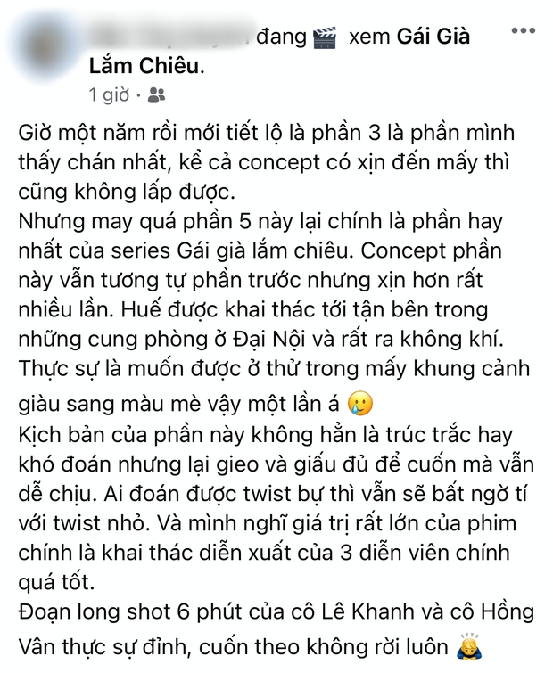 MXH nhận xét thế nào sau World Premiere của Gái Già Lắm Chiêu V? - Ảnh 7.