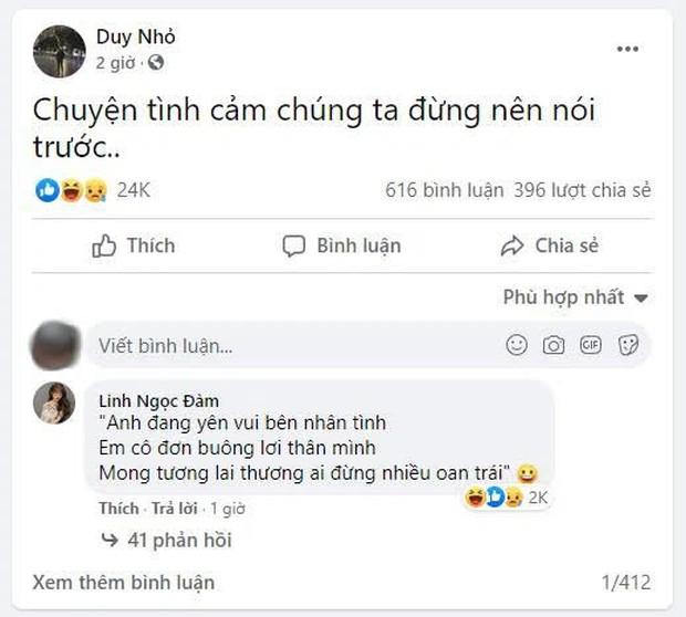 Người yêu cũ đăng status ẩn ý, Linh Ngọc Đàm vào cảm thán mong... thương ai đừng nhiều oan trái - Ảnh 1.