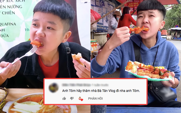 Đây là phản ứng của TikToker Tôm La Cà khi được gợi ý đến thăm nhà Bà Tân Vlog - Ảnh 2.