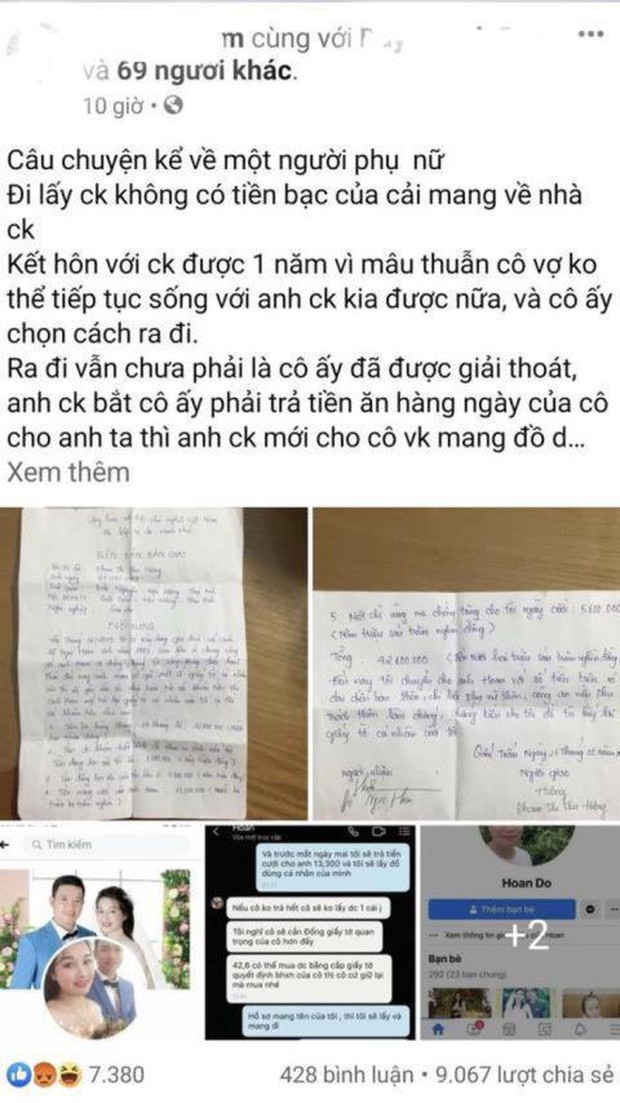 Vụ vợ tố bị đòi hơn 42 triệu tiền ăn, khám sản trước khi ly hôn: Anh ta hứa sẽ trả tiền, nhưng giờ mất hút rồi - Ảnh 1.