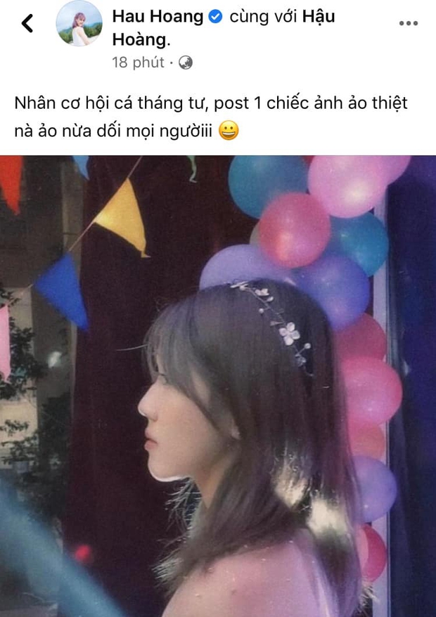 Hậu Hoàng khoe ảnh dịu dàng khác ngày thường khiến Mũi trưởng Long phải dùng meme mất máu - Ảnh 1. Hậu Hoàng khoe ảnh dịu dàng khác ngày thường khiến Mũi trưởng Long phải dùng meme mất máu - Ảnh 1.