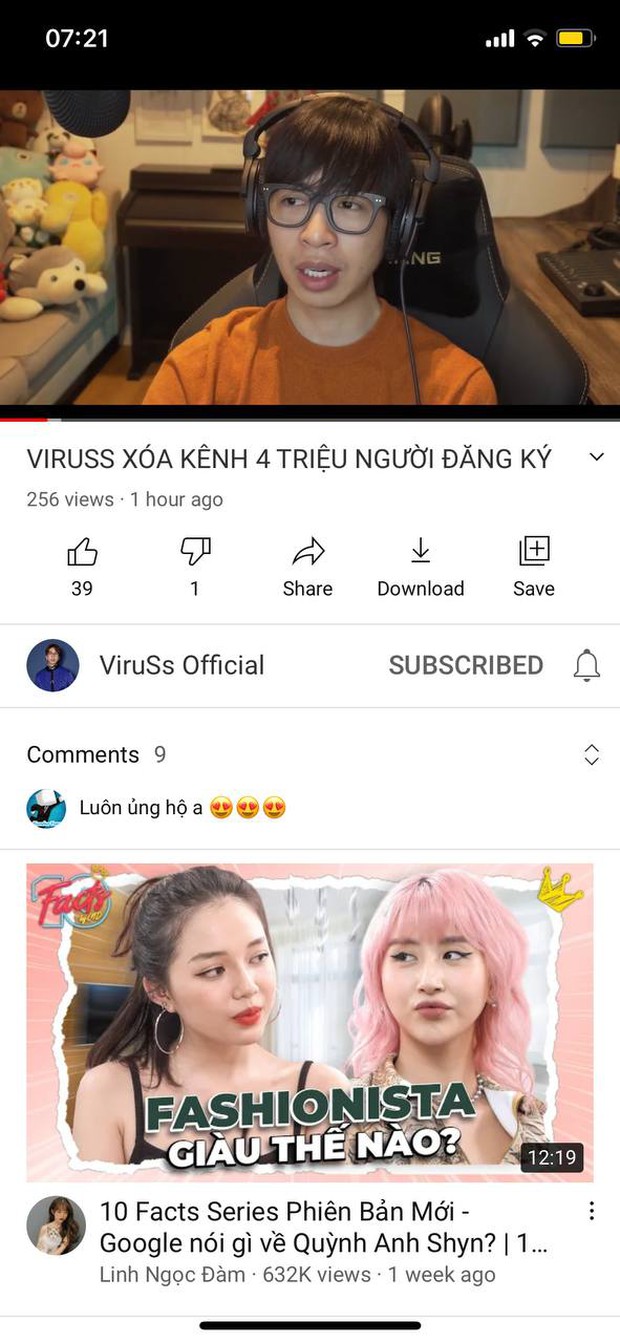 Sáng 1/4, ViruSs bất ngờ thông báo xoá kênh YouTube 4 triệu subscribers - Ảnh 2.