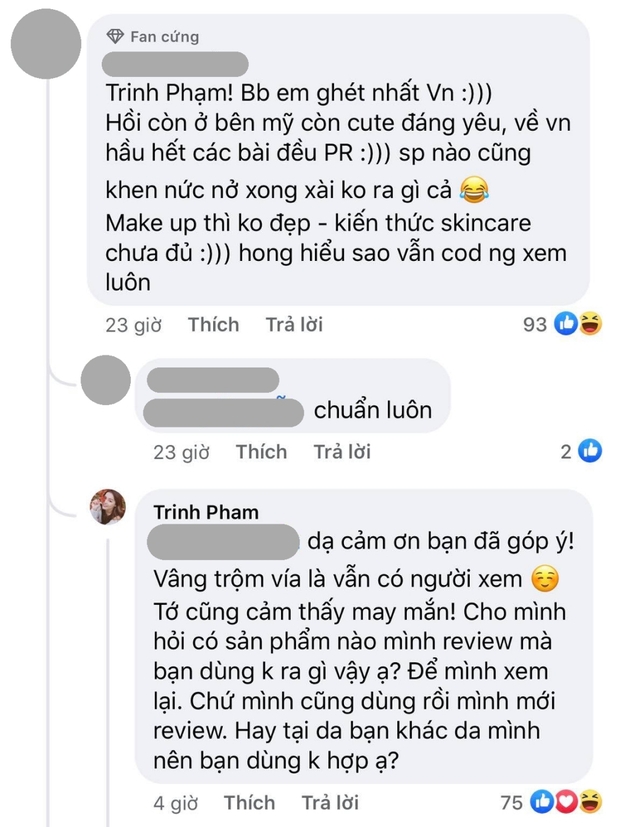 Bị antifan nhận xét là beauty blogger ghét nhất Việt Nam vì toàn PR, Trinh Phạm đối đáp thế nào? - Ảnh 2.