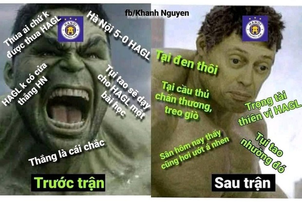 Fan HAGL chế loạt ảnh cà khịa Hà Nội FC sau trận đấu trên sân Pleiku - Ảnh 2. Fan HAGL chế loạt ảnh cà khịa Hà Nội FC sau trận đấu trên sân Pleiku - Ảnh 2.