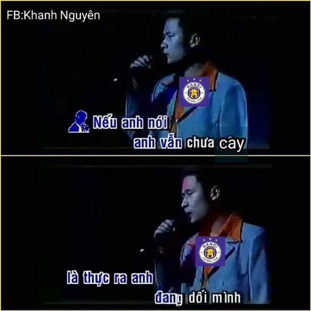 Fan HAGL chế loạt ảnh cà khịa Hà Nội FC sau trận đấu trên sân Pleiku - Ảnh 3. Fan HAGL chế loạt ảnh cà khịa Hà Nội FC sau trận đấu trên sân Pleiku - Ảnh 3.