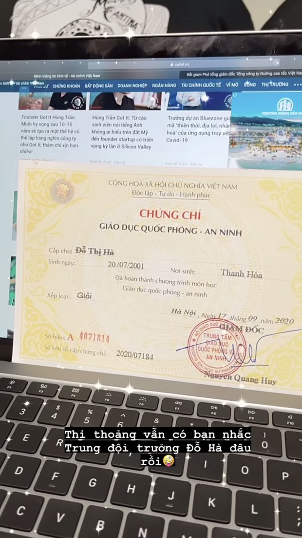 Hoa hậu Đỗ Hà khoe chứng chỉ đi học, tiết lộ chức vụ trong lớp đập tan tin đồn thất học sau khi đăng quang - Ảnh 1. Hoa hậu Đỗ Hà khoe chứng chỉ đi học, tiết lộ chức vụ trong lớp đập tan tin đồn thất học sau khi đăng quang - Ảnh 1.