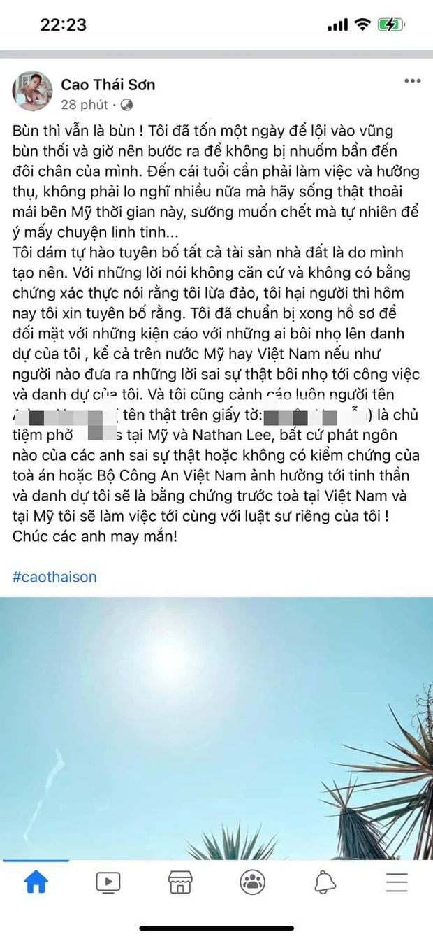 Biến căng: Cao Thái Sơn chuẩn bị hồ sơ đệ đơn kiện Nathan Lee và 1 nhân vật ra toà, còn chúc đối phương may mắn - Ảnh 2.