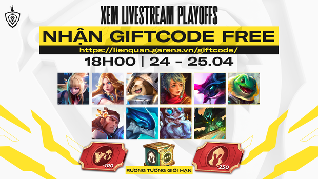 Hot: Garena chơi lớn, game thủ sẽ được nhận miễn phí 10 tướng khi xem livestream Playoffs Đấu Trường Danh Vọng mùa Xuân 2021 - Ảnh 2.