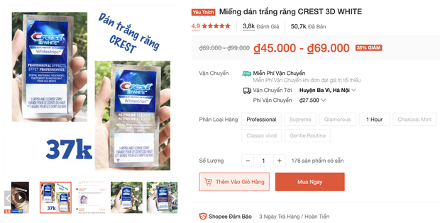 Tổng hợp sản phẩm làm trắng răng giá rẻ nhưng cực hiệu quả, nhiều loại còn đang sale rất “ác” - Ảnh 3. Tổng hợp sản phẩm làm trắng răng giá rẻ nhưng cực hiệu quả, nhiều loại còn đang sale rất “ác” - Ảnh 3.