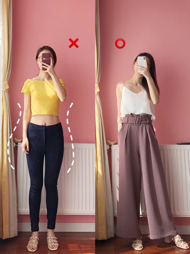 Chân vòng kiềng đừng mặc quần skinny mà hãy kết thân với kiểu quần và chân váy này - Ảnh 2.