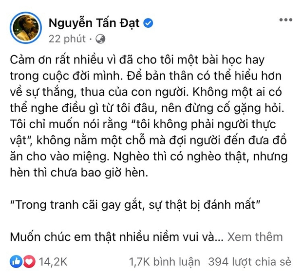 Du Uyên có động thái sau phát ngôn “nghèo nhưng không hèn” của Đạt G - Ảnh 3. Du Uyên có động thái sau phát ngôn “nghèo nhưng không hèn” của Đạt G - Ảnh 3.