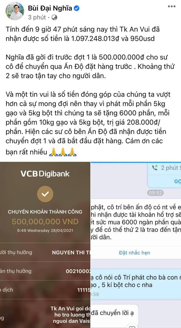 MC Đại Nghĩa kêu gọi hơn 1 tỷ đồng, cùng người dân Việt Nam giúp đỡ Ấn Độ đang chịu cảnh “địa ngục Covid” - Ảnh 2. MC Đại Nghĩa kêu gọi hơn 1 tỷ đồng, cùng người dân Việt Nam giúp đỡ Ấn Độ đang chịu cảnh “địa ngục Covid” - Ảnh 2.