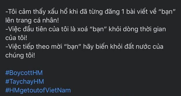 Cộng đồng mạng Việt phản ứng dữ dội, hashtag tẩy chay H&M bất ngờ lên top trên nhiều mạng xã hội - Ảnh 3.