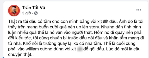 Bố bỉm Big Daddy troll chuyện “huyết thư” tắm cho con bằng vòi xịt, nào ngờ méo mặt vì trò đùa nay... hoá thật - Ảnh 2.