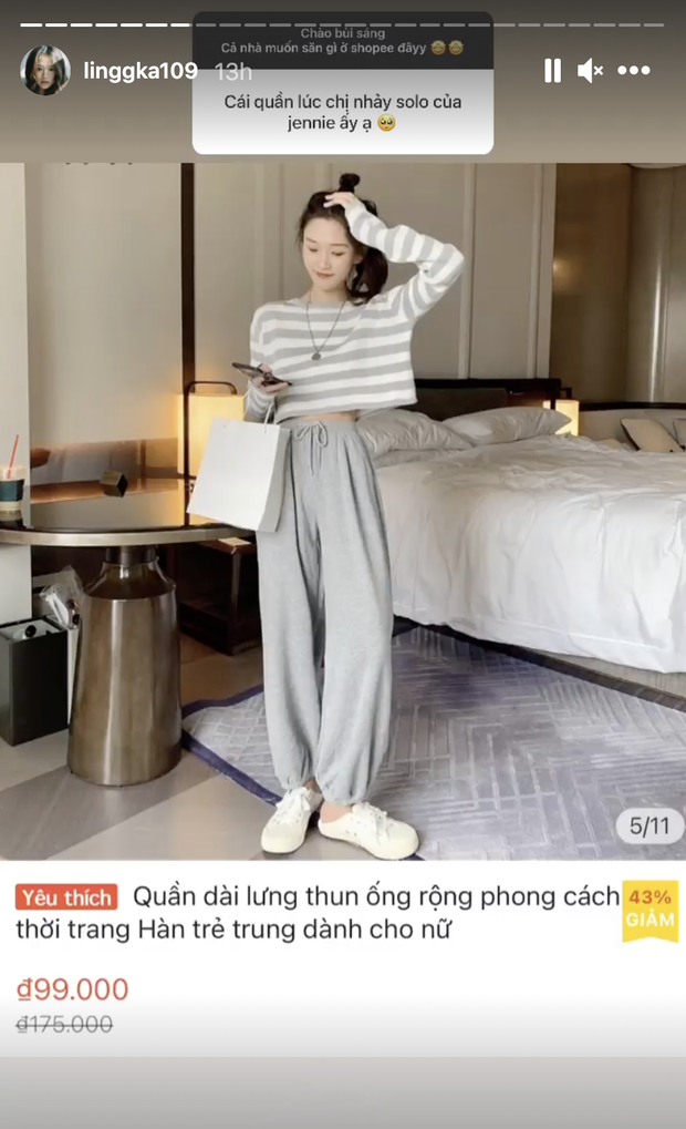 Xoài Non, Linh Ka mách chị em nơi mua quần ống rộng siêu hack dáng giá chưa đến 100k - Ảnh 2.