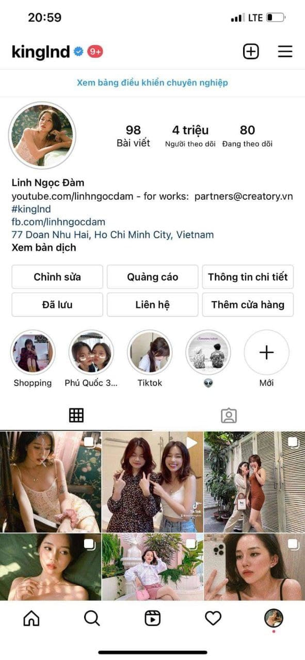 Linh Ngọc Đàm cán mốc 4 triệu người theo dõi trên Instagram, giữ vững vị thế bà hoàng MXH trong giới streamer - Ảnh 1.