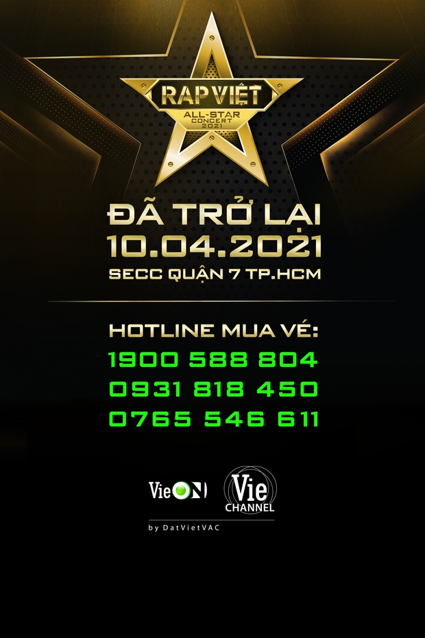 Live Concert Rap Việt chốt ngày comeback 10/04, fan săn vé trước giờ G - Ảnh 2. Live Concert Rap Việt chốt ngày comeback 10/04, fan săn vé trước giờ G - Ảnh 2.