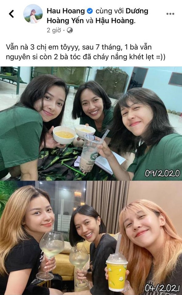 Mới 7 tháng không gặp mà chị em Hậu Hoàng - Dương Hoàng Yến đã cháy tóc khét lẹt, chỉ còn Diệu Nhi là chân phương - Ảnh 1. Mới 7 tháng không gặp mà chị em Hậu Hoàng - Dương Hoàng Yến đã cháy tóc khét lẹt, chỉ còn Diệu Nhi là chân phương - Ảnh 1.