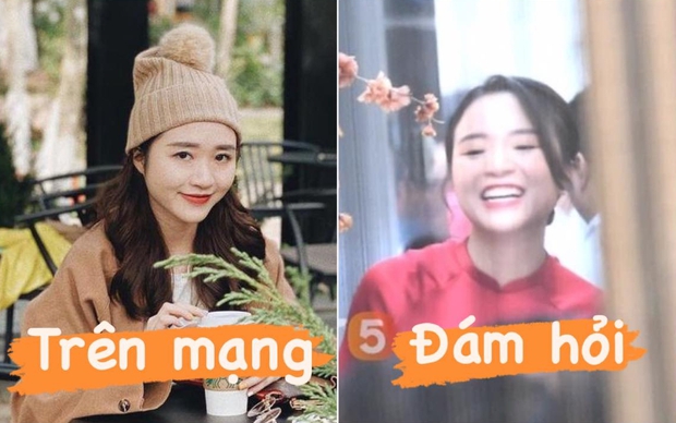 So ảnh trên mạng và đám hỏi của vợ Xuân Trường: Xinh miễn chê, cười tươi roi rói bên cạnh chồng điển trai - Ảnh 2. So ảnh trên mạng và đám hỏi của vợ Xuân Trường: Xinh miễn chê, cười tươi roi rói bên cạnh chồng điển trai - Ảnh 2.