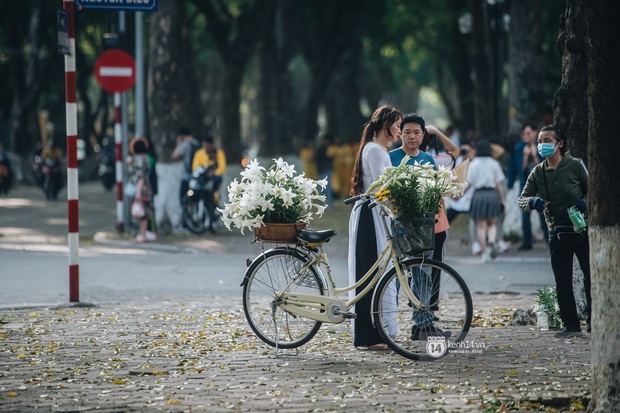 Hà Nội những ngày tháng 4, đi đâu cũng thấy bóng dáng loài hoa mỏng manh, tinh khôi và trong veo - Ảnh 7.