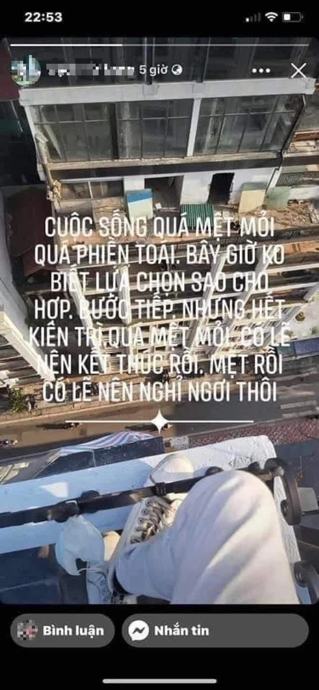 Xôn xao dòng chia sẻ cuối cùng của nam thanh niên nhảy từ tầng thượng khách sạn trên phố Hà Nội: Vĩnh biệt tất cả. Tôi nghỉ ngơi đây - Ảnh 2. Xôn xao dòng chia sẻ cuối cùng của nam thanh niên nhảy từ tầng thượng khách sạn trên phố Hà Nội: Vĩnh biệt tất cả. Tôi nghỉ ngơi đây - Ảnh 2.