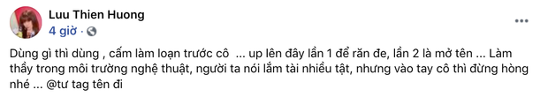 Lưu Thiên Hương tung tin nhắn răn đe một học trò sử dụng chất cấm và nói năng xúc phạm mình, Tóc Tiên cũng có phản ứng - Ảnh 2.