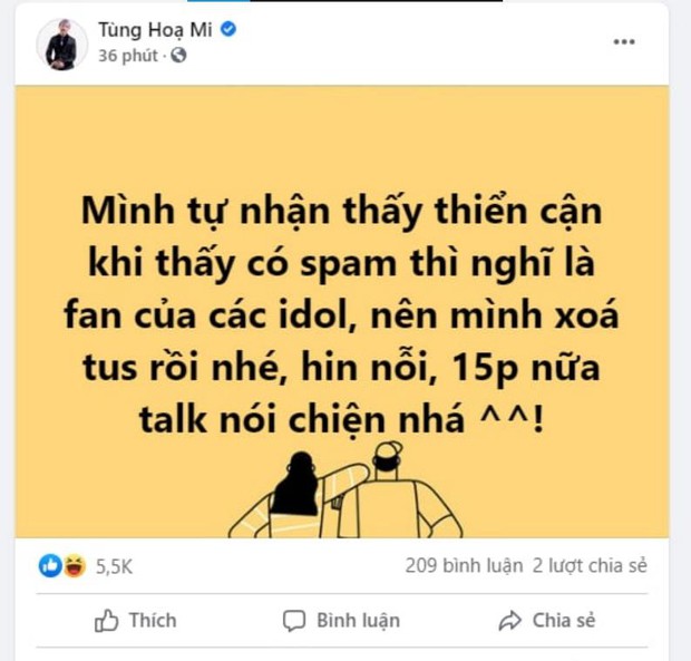 Tùng Họa Mi đăng đàn cà khịa fan Sơn Tùng M-TP và Jack, nhưng chỉ 5 phút sau đã bất ngờ quay xe - Ảnh 3.