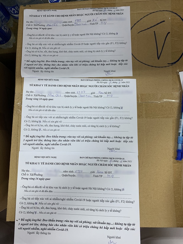 Bệnh viện Hữu Nghị cung cấp giấy khai báo của vợ chồng Giám đốc Hacinco: Có khai báo nhưng không trung thực - Ảnh 1.