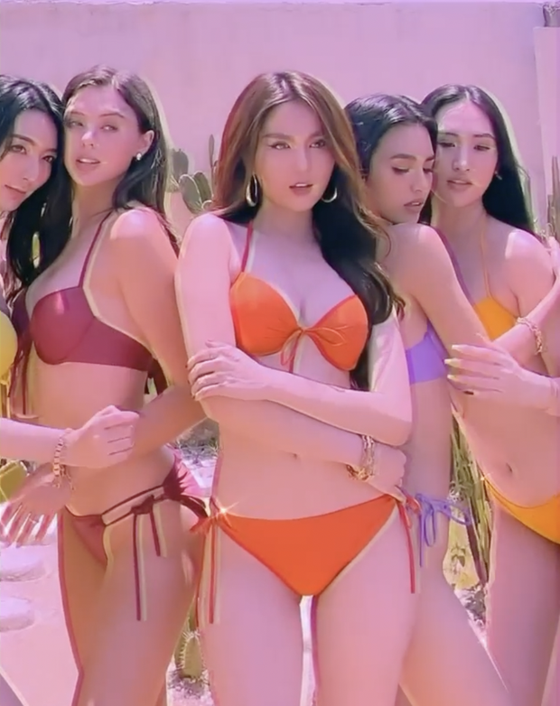Bạn gái Bùi Tiến Dũng vs Ngọc Trinh chung hình: Body ai nuột hơn khi diện bikini? - Ảnh 2.
