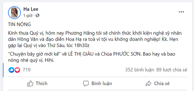 Động thái của NSND Hồng Vân lúc bị bà Phương Hằng tuyên bố khởi kiện, cách thức cao tay y như NS Hoài Linh? - Ảnh 4.