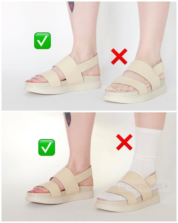 Một lỗi sai khi đi giày/sandals mà nhiều chị em không để ý nhưng lại khiến trang phục kém sang trầm trọng - Ảnh 2.