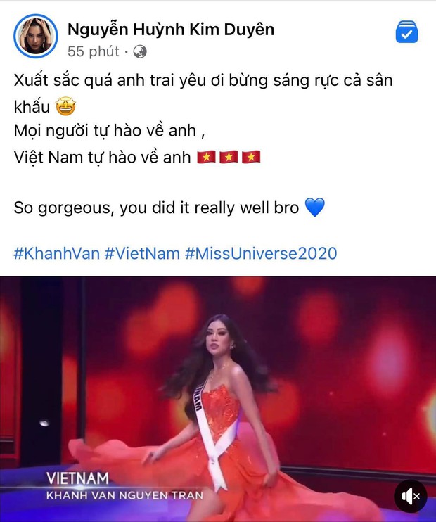 Khánh Vân có chia sẻ đầu tiên sau Bán kết Miss Universe 2020, nói 1 câu mà dàn sao Vbiz đồng loạt trầm trồ và động viên - Ảnh 5. Khánh Vân có chia sẻ đầu tiên sau Bán kết Miss Universe 2020, nói 1 câu mà dàn sao Vbiz đồng loạt trầm trồ và động viên - Ảnh 5.